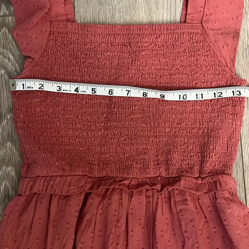 NWT Old Navy Girls Textured Clip-Dot Flutter-Sleeve Fit & Flare Dress Lge 10-12